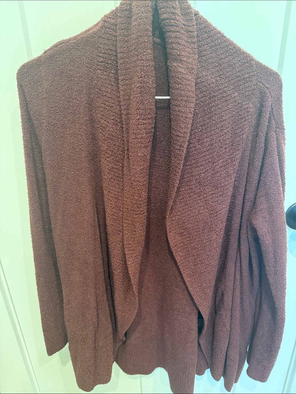 Open cardigan sweater.